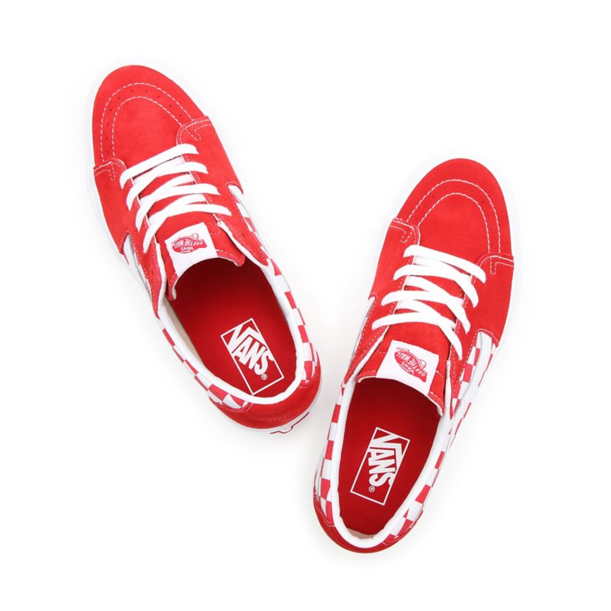 Vans Lona Gamuza SK8-Low Rojas | VN032L2BV39